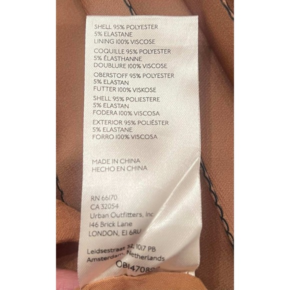 Maeve Anthropologie Striped Micro Pleated Midi Skirt Tan Navy Neon Yellow Small - Picture 5 of 7